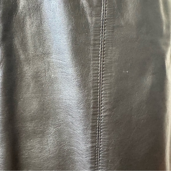 Vintage Toffs 100% Genuine Leather Black High-Waist Pencil Skirt - Size‎ 8 - Picture 4 of 14